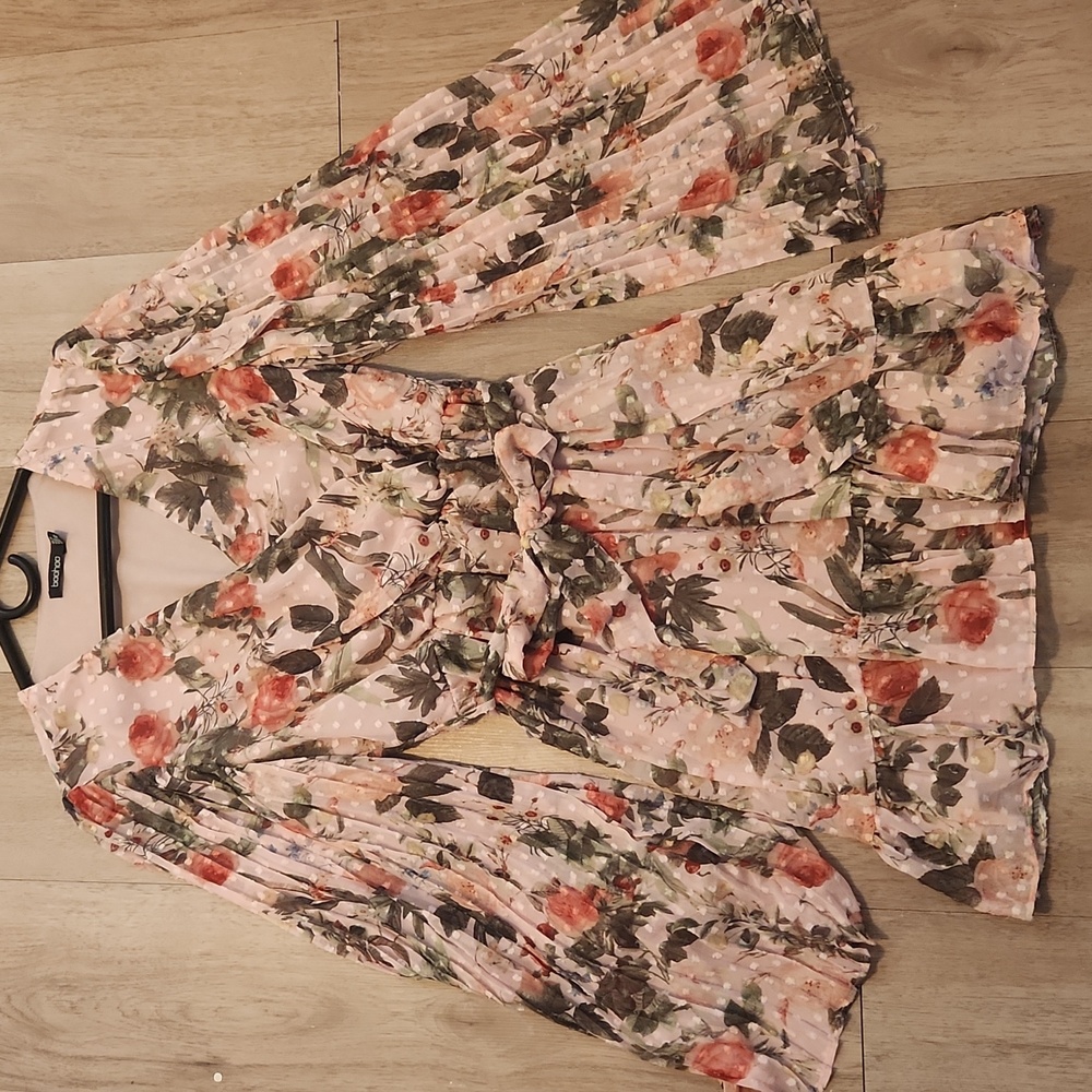 Boohoo Blush Floral Pink Dress - Picture 4 of 7